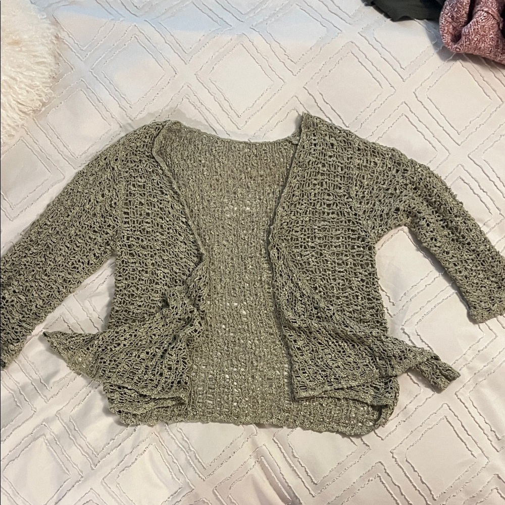 Elegant Women's Knit Cardigan - Olive
